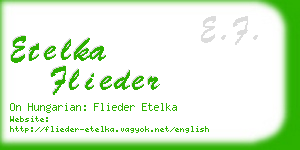 etelka flieder business card